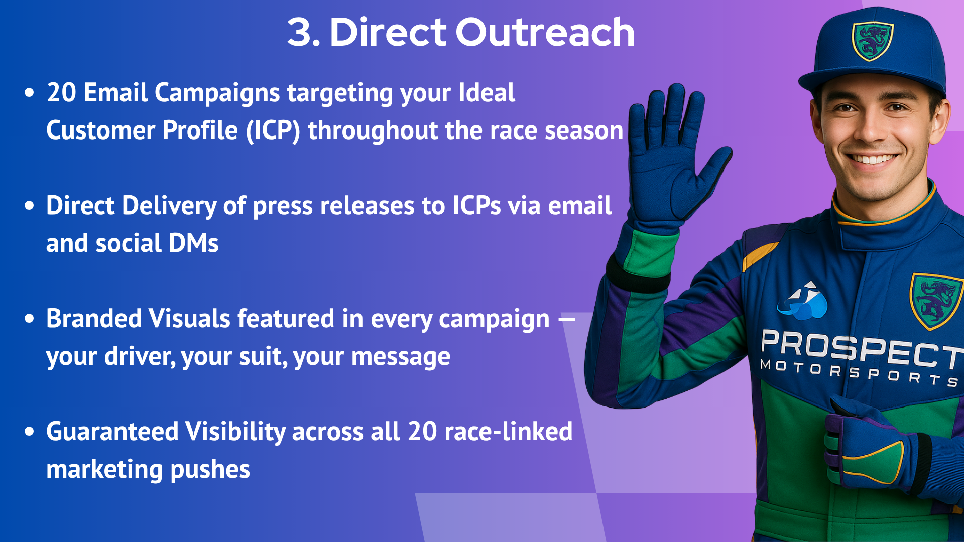 Prospect Motorsports direct outreach services Prospect Motorsports direct outreach services
