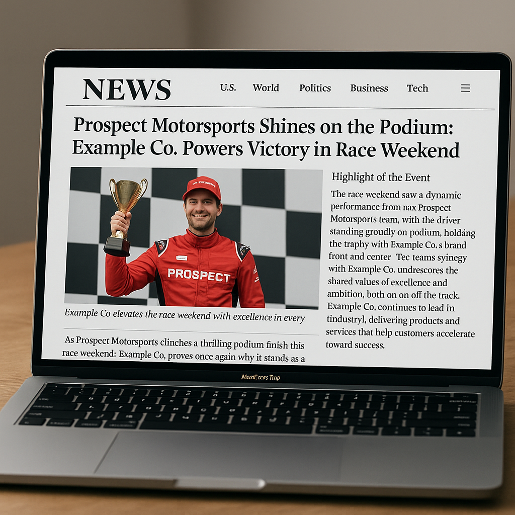 press release example co
